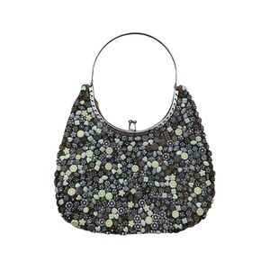 VTG beaded handbag seashells floral  formal boho y2k 90s